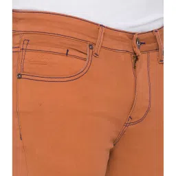 Being Human Tan Solid Mid Rise Jeans image 4