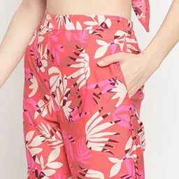 aoba Erotissch Pink Printed Beachwear Co-Ord Set image 5