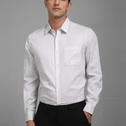 Louis Philippe White Cotton Regular Fit Printed Shirt-picture-40