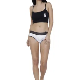 BASIICS by La Intimo White Striped Hipster Panty image 4