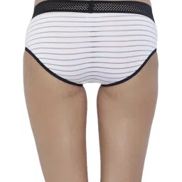 BASIICS by La Intimo White Striped Hipster Panty image 2