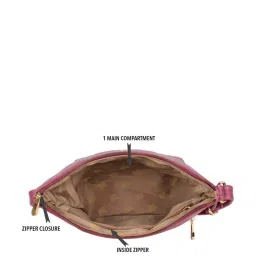 Baggit Maroon Quilted Medium Sling Handbag image 4