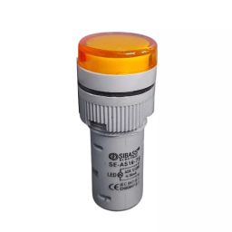 Sibass Electric LED Indicating Lamp 22.5 mm Dia. White Body 220 V AC Yellow Light, SE-AD22-22DS (Pack of 1000)-picture-23