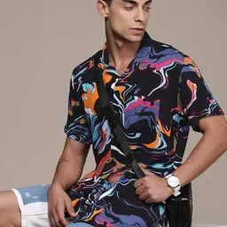 DENNISON Smart Block Printed Casual Shirt-picture-12