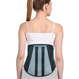 Accusure Lumbo Sacral Support Lower Back Brace Breathable Support Belt - Size XXL (Black)-picture-10