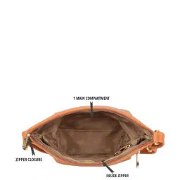 Baggit Tan Quilted Medium Sling Handbag image 4