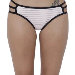 BASIICS by La Intimo Rose Quartz Striped Bikini Panty image 1