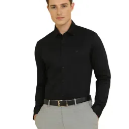 Allen Solly Black Cotton Slim Fit Shirt-picture-18