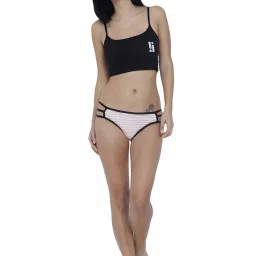 BASIICS by La Intimo Rose Quartz Striped Bikini Panty image 4