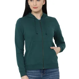 Allen Solly Green Hooded Sweatshirt image 1