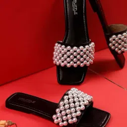 Truffle Collection Women's Black Casual Sandals-image-64