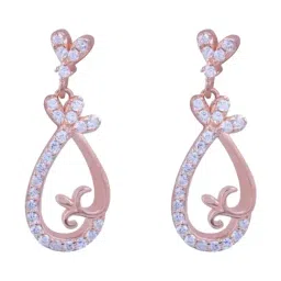 Bhima Jewels 925 Sterling Silver Rose Gold Earrings for Women-picture-34