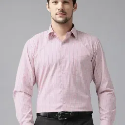 English Navy Pink Slim Fit Checks Shirts-image-26