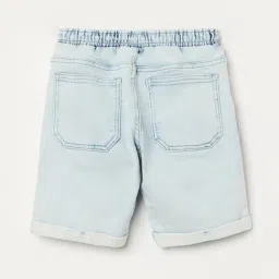 Fame Forever by Lifestyle Kids Light Blue Cotton Blend Regular Fit Shorts image 2