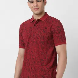 Peter England Men Printed Polo Collar T-shirt image 4