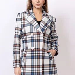 GEE 5 Women Checked Double Breasted Overcoat-picture-24