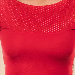 Bindigasm's Advi Foil Printed Ruffles Sleeves Stretchable Saree Blouse image 4