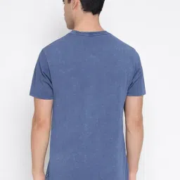 Guess Resort Organic Cotton Pennant Blue Graphic Round Neck Regular Fit T-Shirt image 2