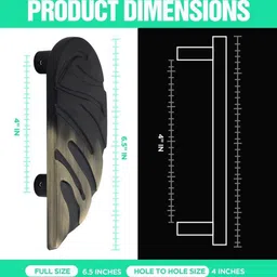 GLOXY Set Of 2 Aluminium 6.5 Inch Leaf Shape Door Handles image 4