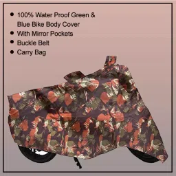 Auto Pearl Polyester Waterproof Two Wheeler Cover for Bajaj Avenger 180 Street,(Jungle Print) image 3