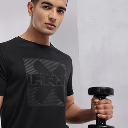 HRX by Hrithik Roshan Brand Logo Printed Rapid-Dry Training T-shirt-picture-40