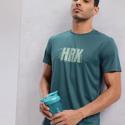 HRX by Hrithik Roshan Rapid-dry Brand Logo Print Running T-shirt image 1