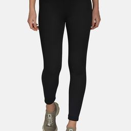 mod & shy Women Black Solid Slim-Fit Training Tights-picture-49