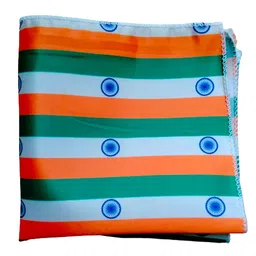 voici France Premium Pocket Square microfiber Men Satin Wedding Handkerchief Pocket Square Indian Flat Red Green and White color image 2