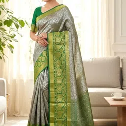 Aalinganam Woven Design Zari Art Silk Handloom Banarasi Saree-picture-33