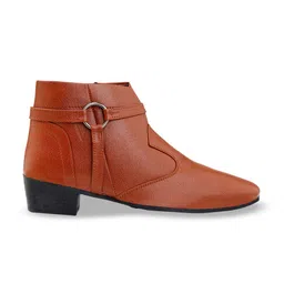 Bxxy Men Blocked Slip-on Zipper Ring Formal Boots image 3