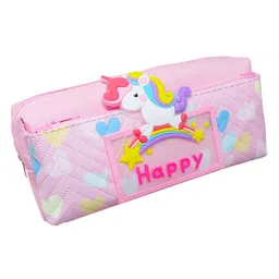 Parteet Premium Quality Unicorn Printed Pencil Pouch with Zipper Lock and Birthday Return Gift For Kids image 1