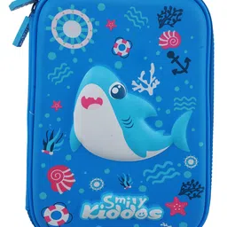 Smily Kiddos Single Compartment pencil case v3 Baby Shark Theme Blue-image-88