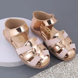 Jazzy Juniors Glossy Finish Sandals - Copper-image-8