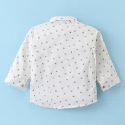 Robo Fry Lyra Knit Full Sleeves Printed 3 Piece Party Suit with Hat & Bow- Grey & White image 3