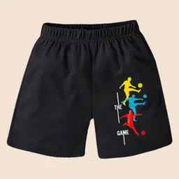 KUCHIPOO Cotton Blend Pack Of 5 Typography & Skateboard Printed Shorts - Blue Black Red Orange & Yellow image 5