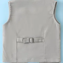 Robo Fry Lyra Knit Full Sleeves Printed 3 Piece Party Suit with Hat & Bow- Grey & White image 5