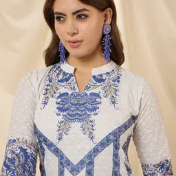 Katn India Printed Mandarin Collar Tunic & Trousers Co-Ords image 3