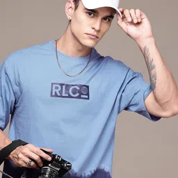 The Roadster Life Co. Tie and Dye Drop-Shoulder Sleeves Pure Cotton Relaxed Fit T-shirt-picture-54