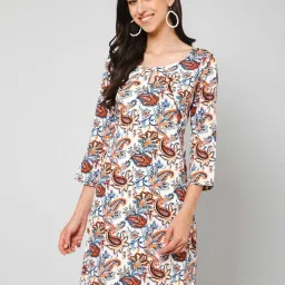 PURYS Multicolored Printed Shift Dress image 1