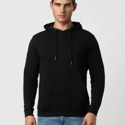 Van Heusen Sport Black Regular Fit Hooded Sweatshirt image 1