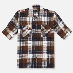Cavio Boys Multicolour Checks Full Sleeves Shirts-image-69