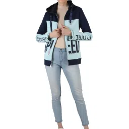 Monte Carlo Blue Printed Hoodies image 5