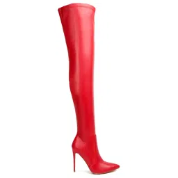 London Rag Women's Red Stiletto Booties image 1
