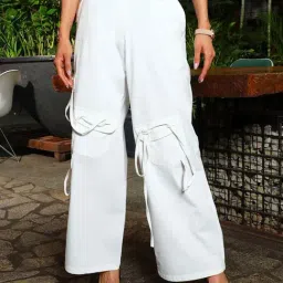Pinacolada White Regular Fit Trousers-picture-28