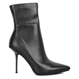 London Rag Women's Black Stiletto Booties image 1
