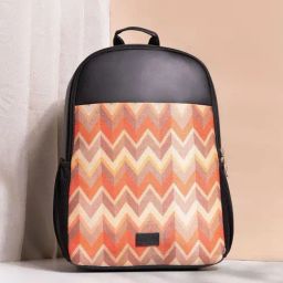 Zouk Statement Qutub Multicolor Jute Printed Laptop Backpack - 16.9 Ltrs-picture-0