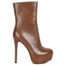 London Rag Women's Tan Stiletto Booties image 1