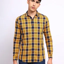 Lee Yellow Slim Fit Check Shirt image 1