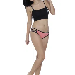 BASIICS by La Intimo Coral Striped Bikini Panty image 4