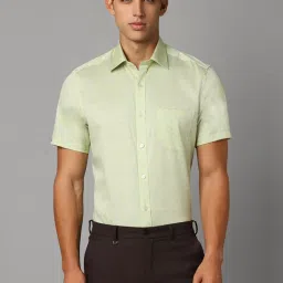 Louis Philippe Green Regular Fit Printed Shirt image 1
